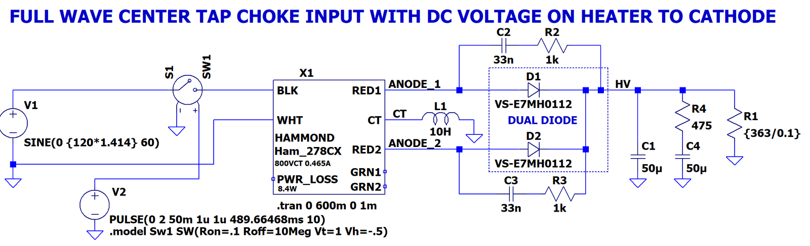 Choke Input Schematic